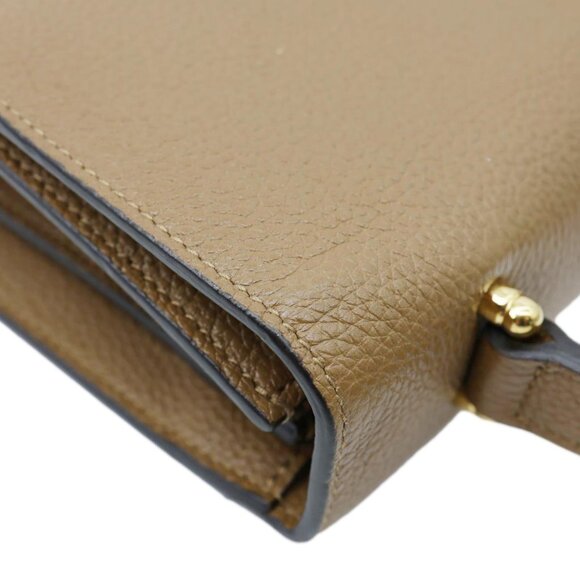 Gucci Zumi Flap Small Grainy Leather Shoulder Bag Brown 576388 - Picture 8 of 14